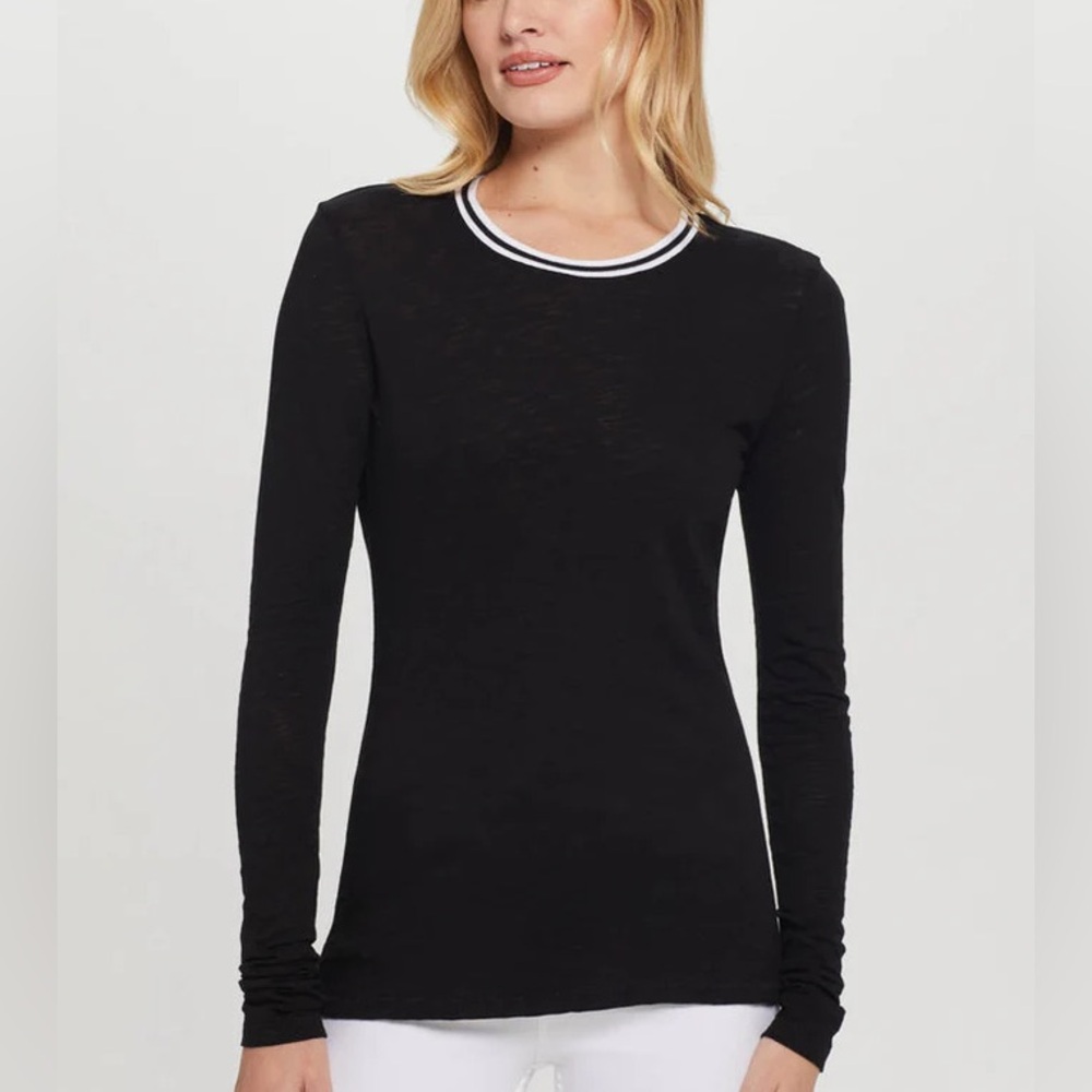BANANA REPUBLIC • Black Long Sleeve Top • Small •